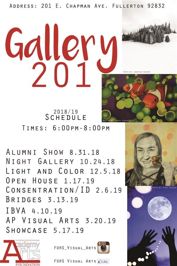 Gallery 208 Schedule Gallery 208 Schedule